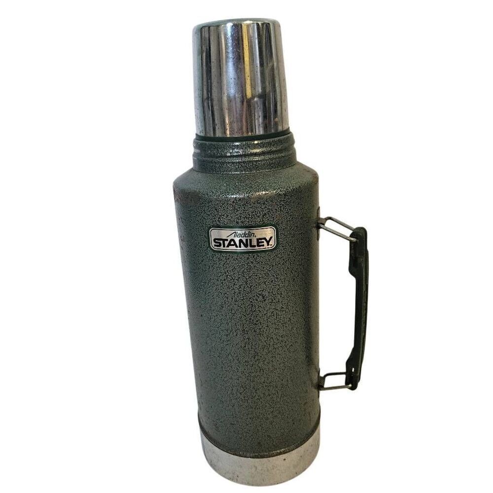 Vintage Stanley thermos,  green half gallon.